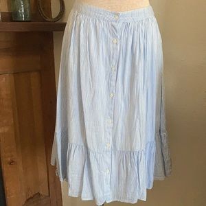 Old Navy Blue and White Stripe Skirt